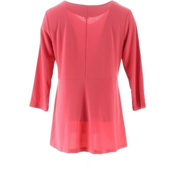 Linea Louis Dell'Olio Moss Crepe Peplum Detail Top - Picture 4 of 5